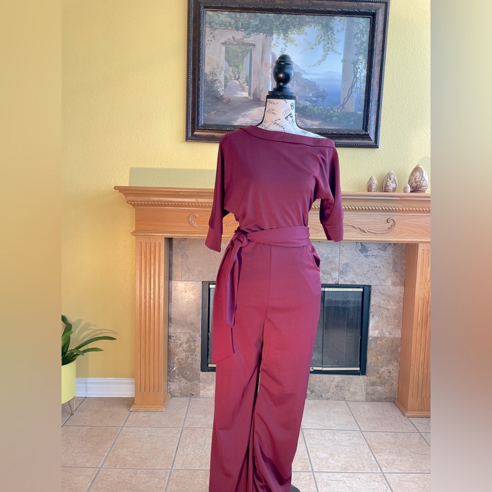 Burgundy jumpsuit